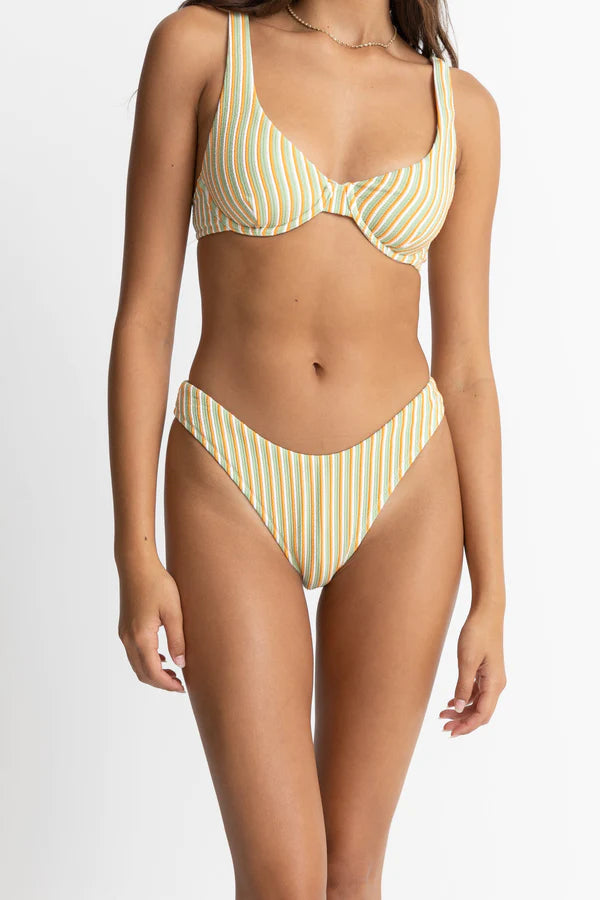 Rhythm Sunbather Stripe Hi Cut Pant - Green
