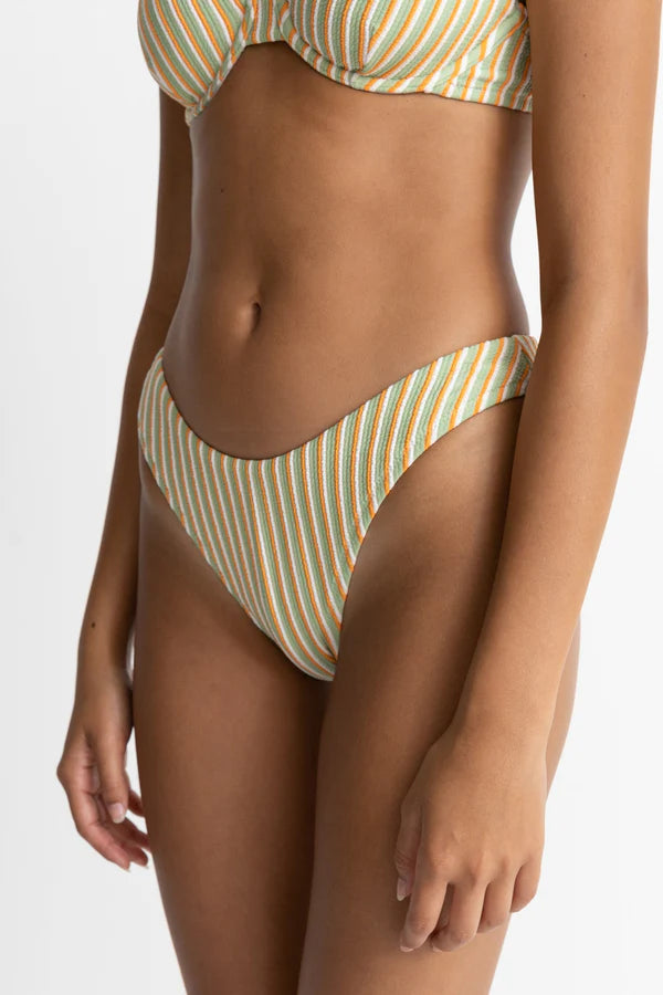 Rhythm Sunbather Stripe Hi Cut Pant - Green
