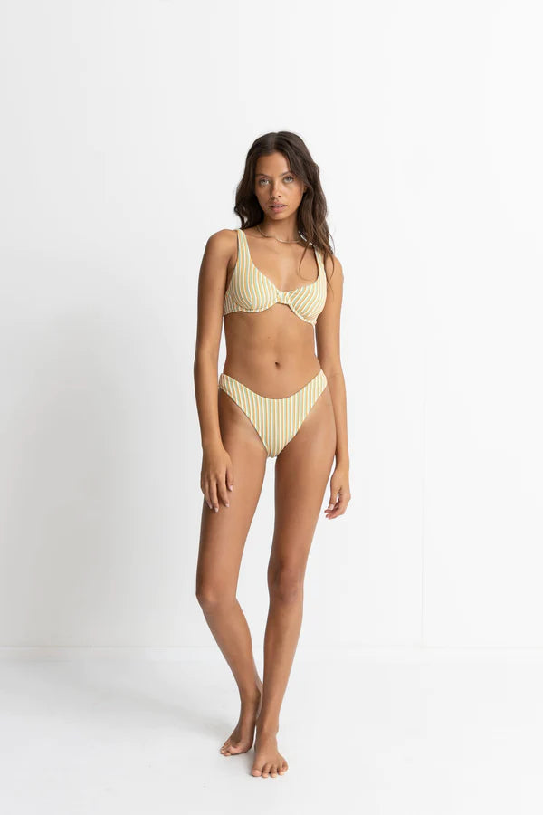 Rhythm Sunbather Stripe Hi Cut Pant - Green