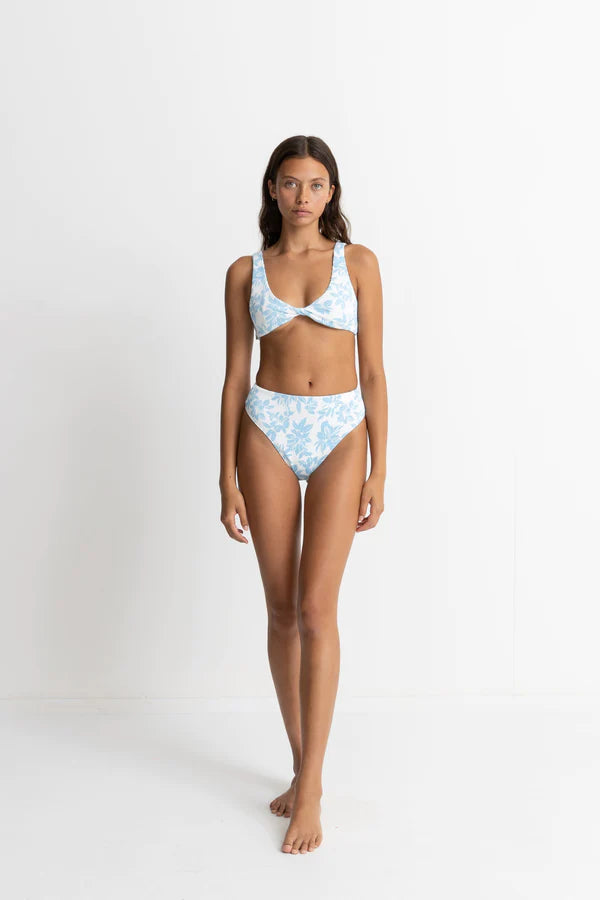 Rhythm Grace Floral Twist Front Top - Blue