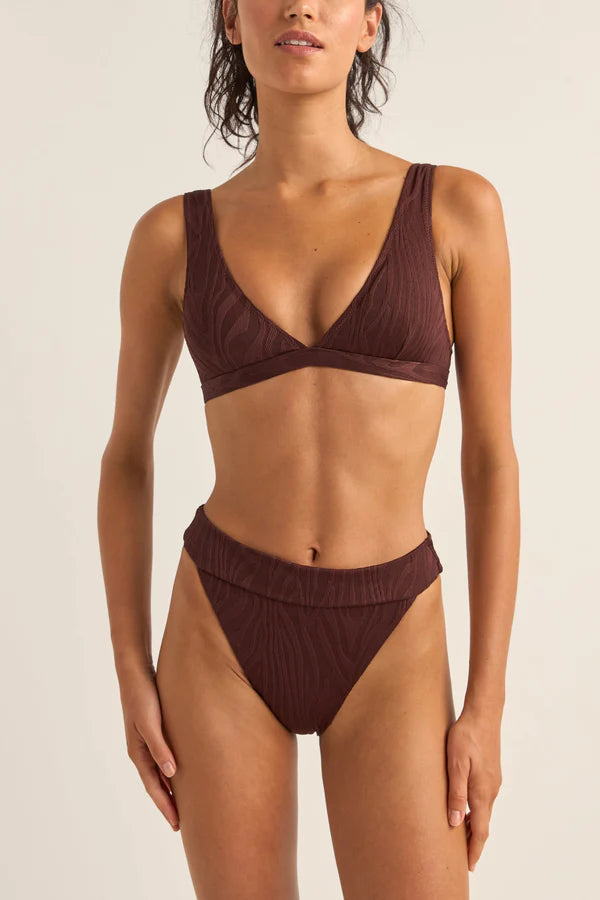 Rhythm Amazon Tall Tri Top-Chocolate