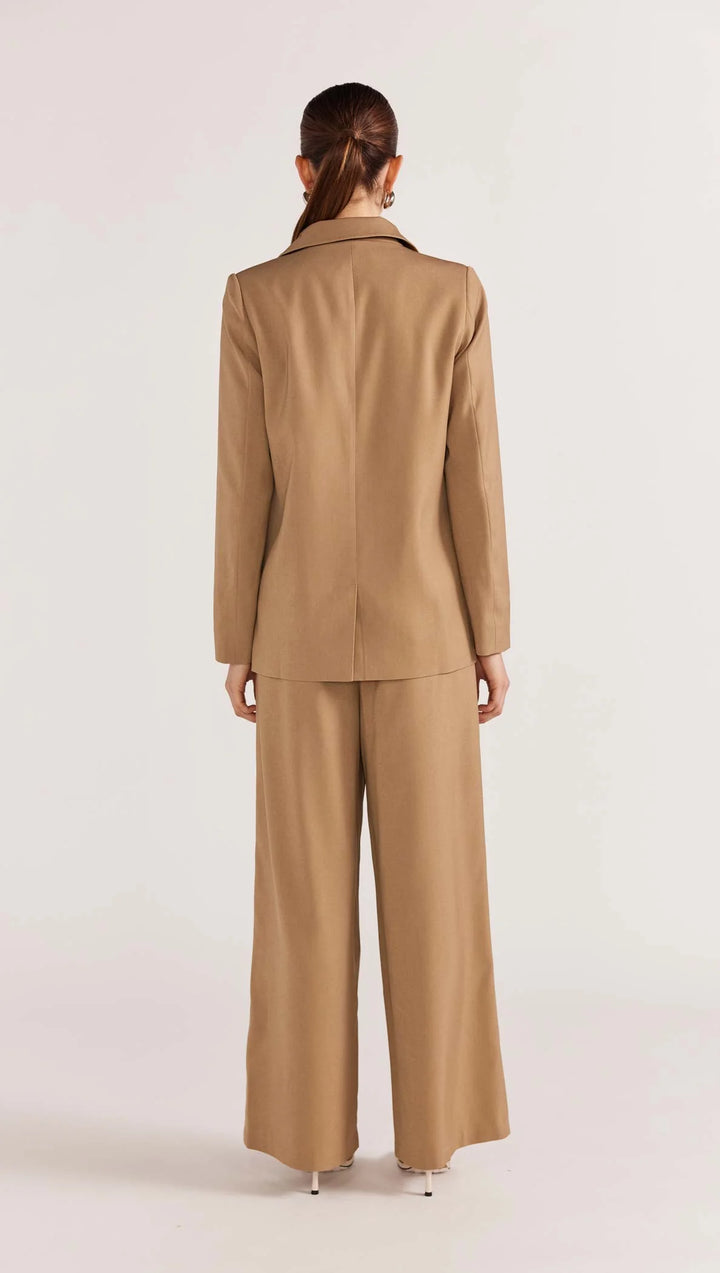 Staple The Label Plaza Wide Leg Pant- Camel
