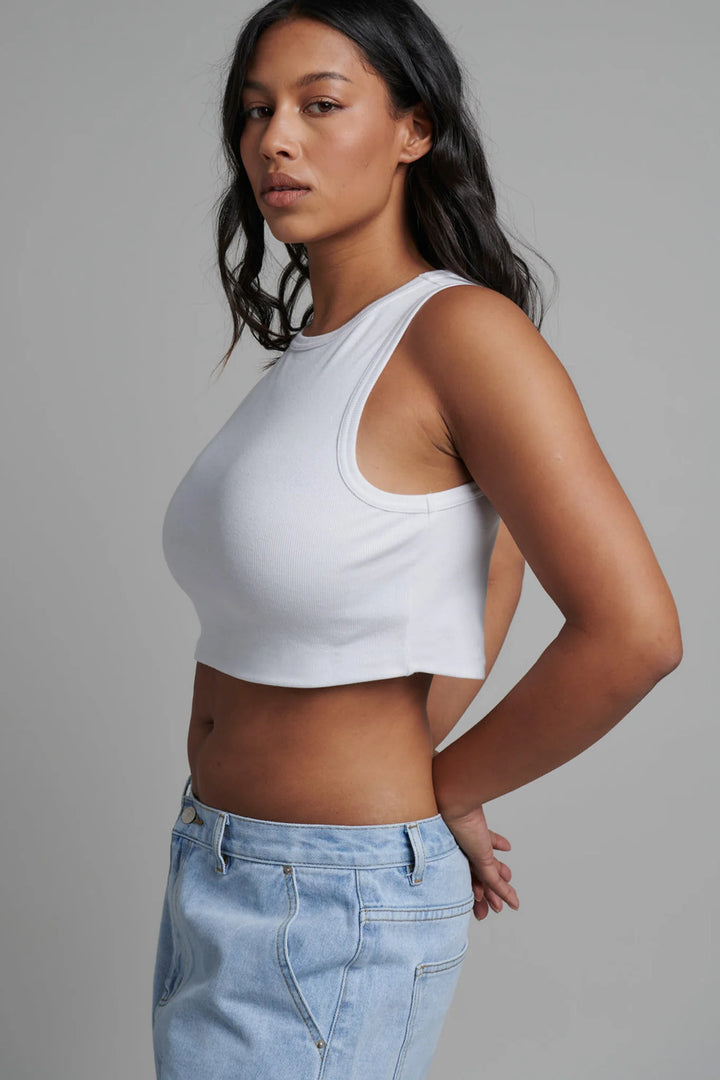 Bayse Juno Crop Tank - White
