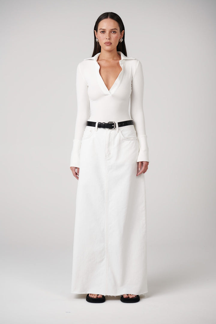 Bayse Celine Bodysuit- White