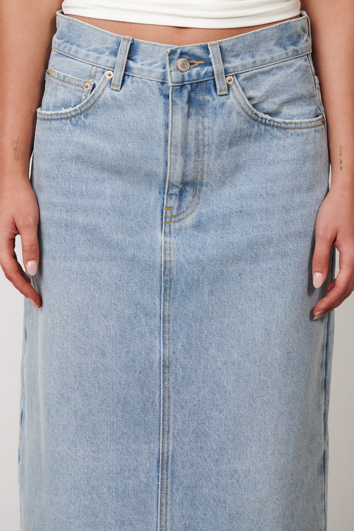 Bayse Hudson Maxi Skirt- Saltwater Blue