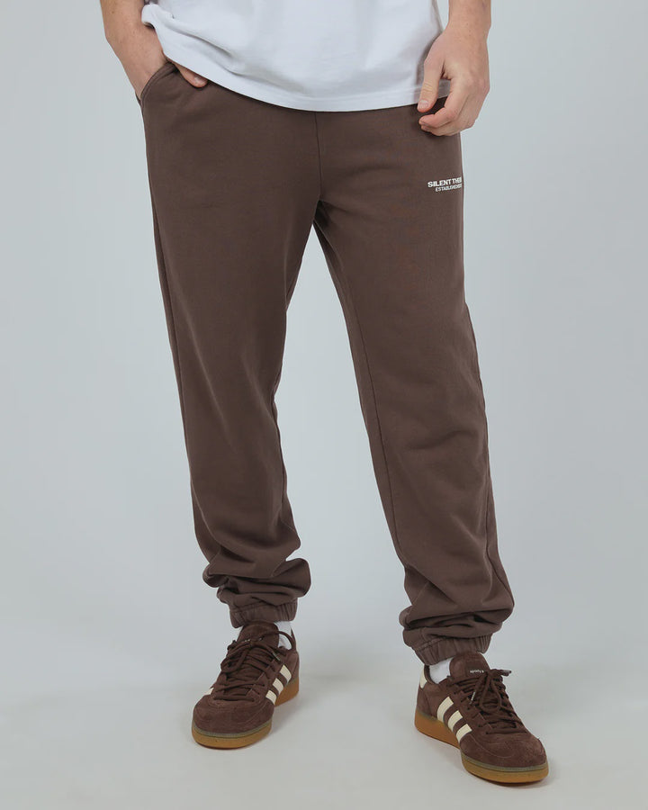 Silent Theory Essential Theory Trackpant - Chocolate