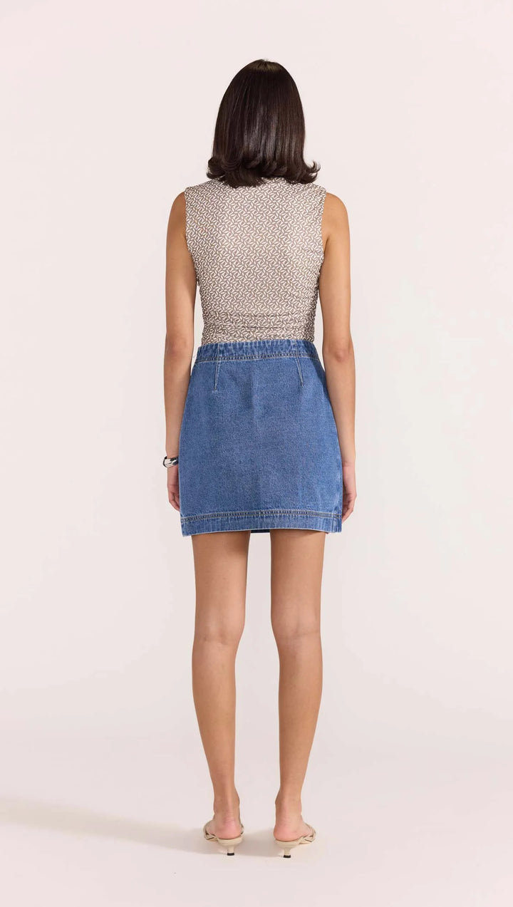 Staple The Label Noa Mesh Top - Geometric
