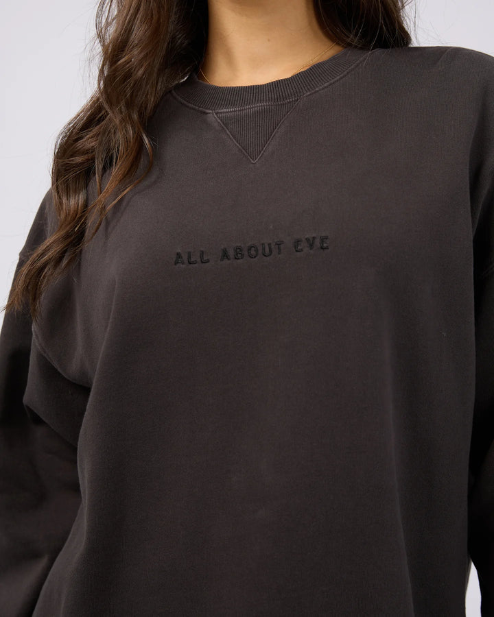 All About Eve AAE Washed Relaxed Crew - Washed Black