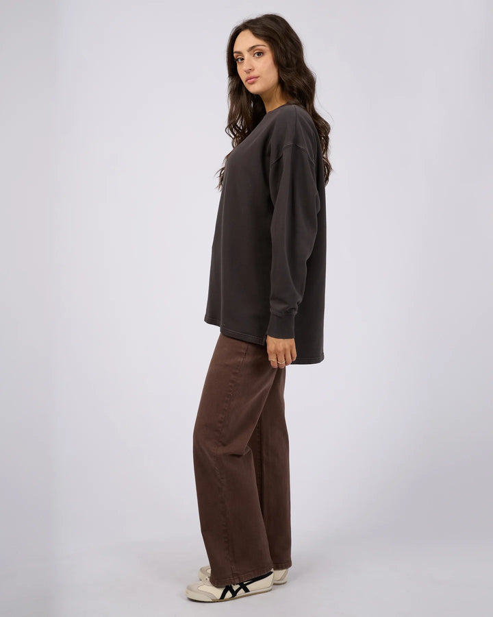 All About Eve AAE Washed Relaxed Crew - Washed Black