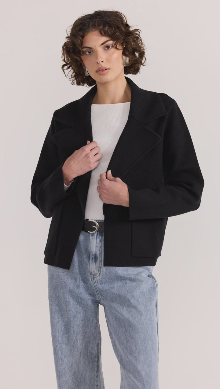 Staple The Label Aiden Crop Cardigan - Black