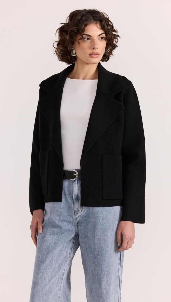 Staple The Label Aiden Crop Cardigan - Black