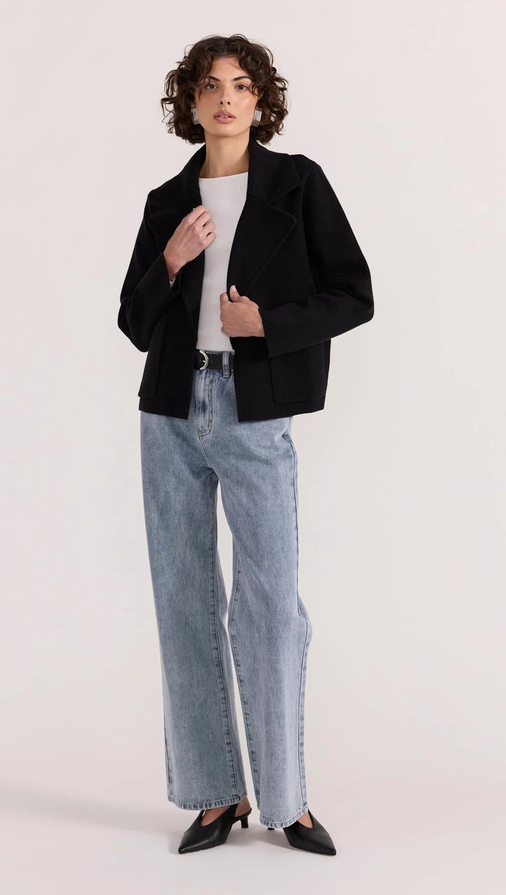 Staple The Label Aiden Crop Cardigan - Black