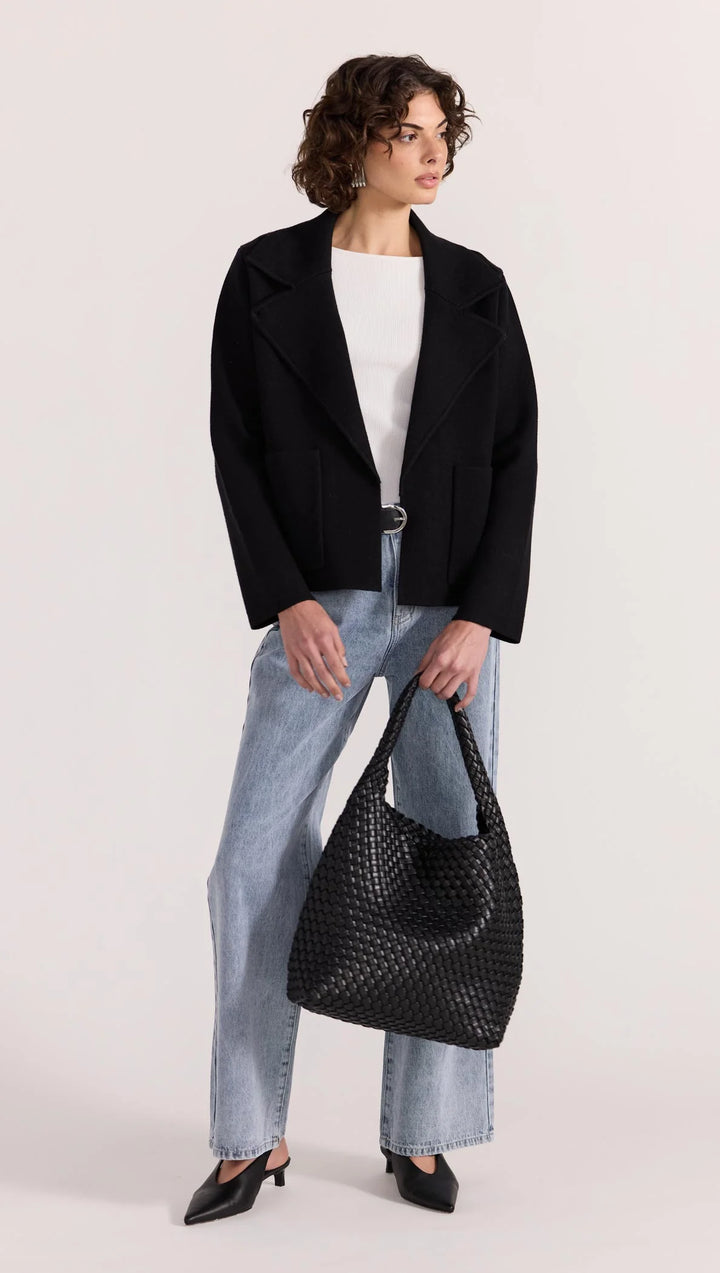 Staple The Label Aiden Crop Cardigan - Black