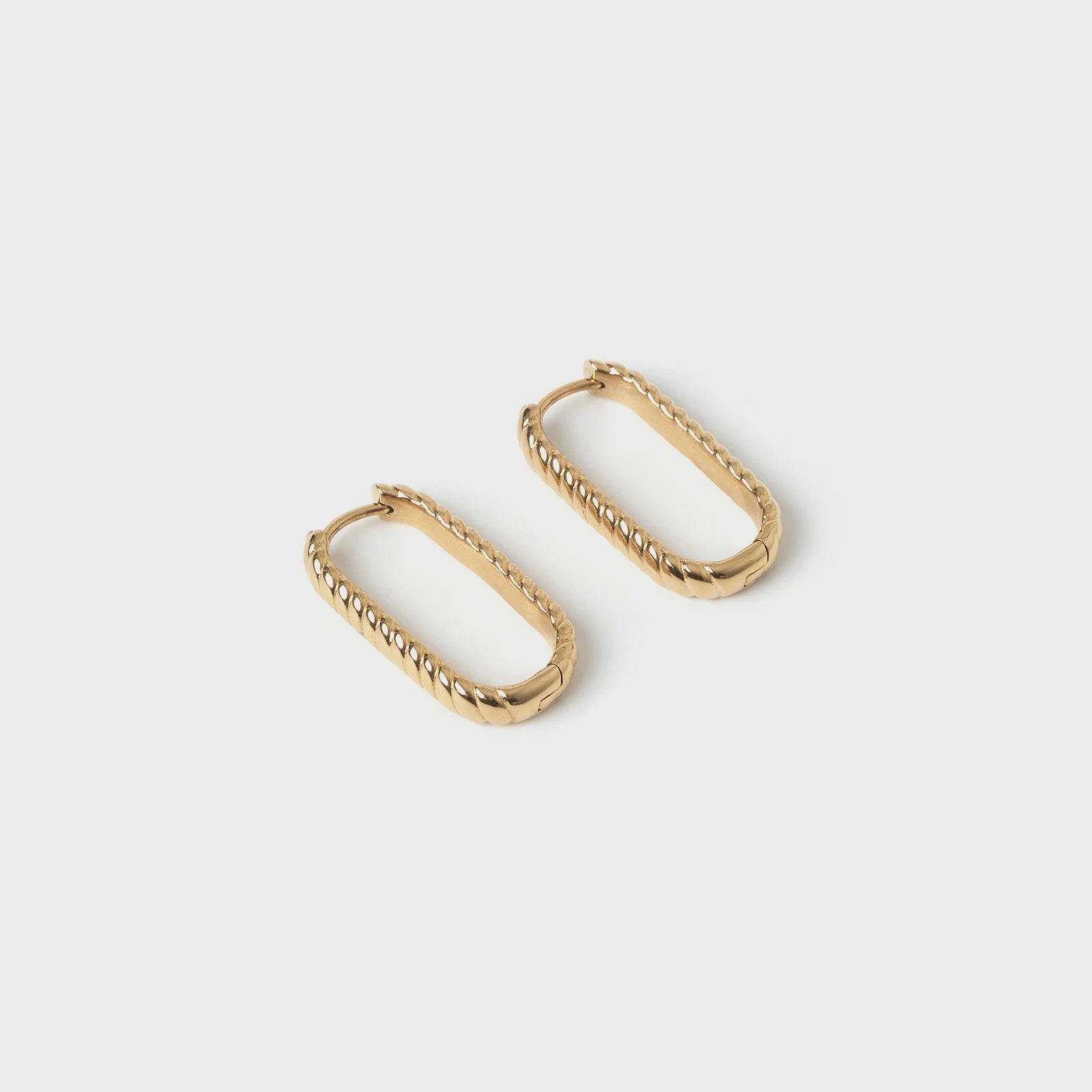 Black Avery Earrings: Gold