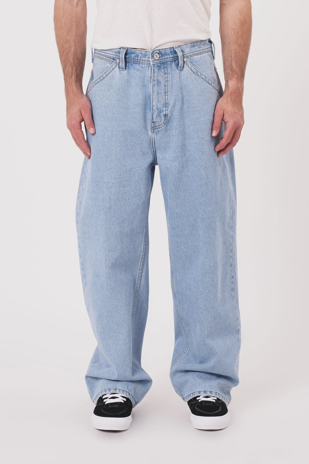Abrand A6 Big Baggy Denim Jean - John - Bleach Blue