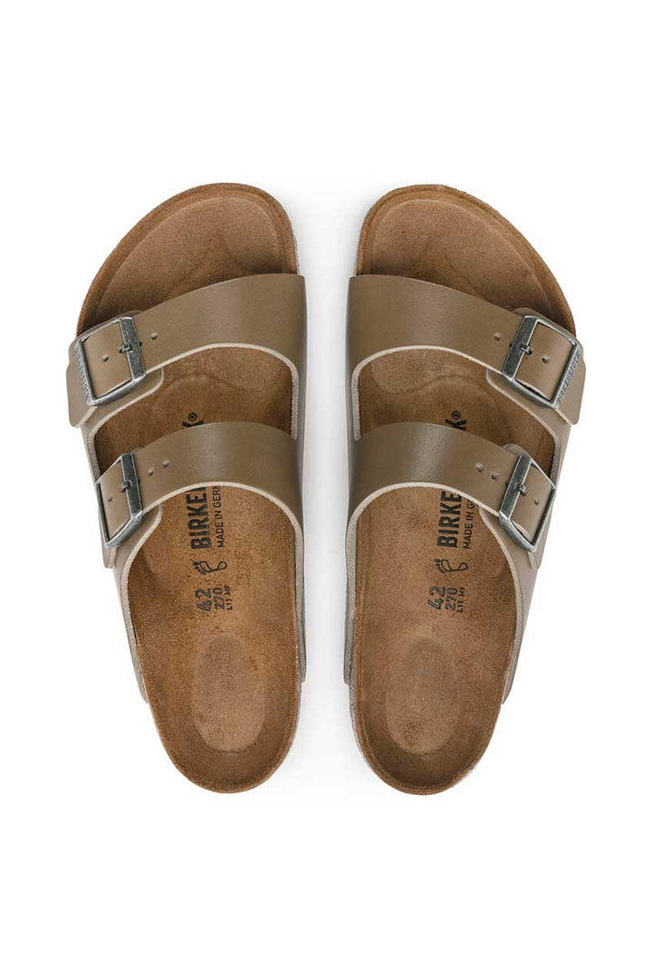 Birkenstock Arizona Vintage Wood Faded Khaki Natural Leather Regular