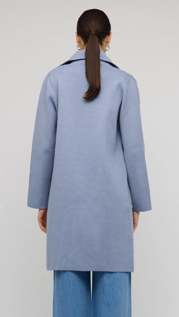 Staple The Label Core Coatigan - Dove/Blue
