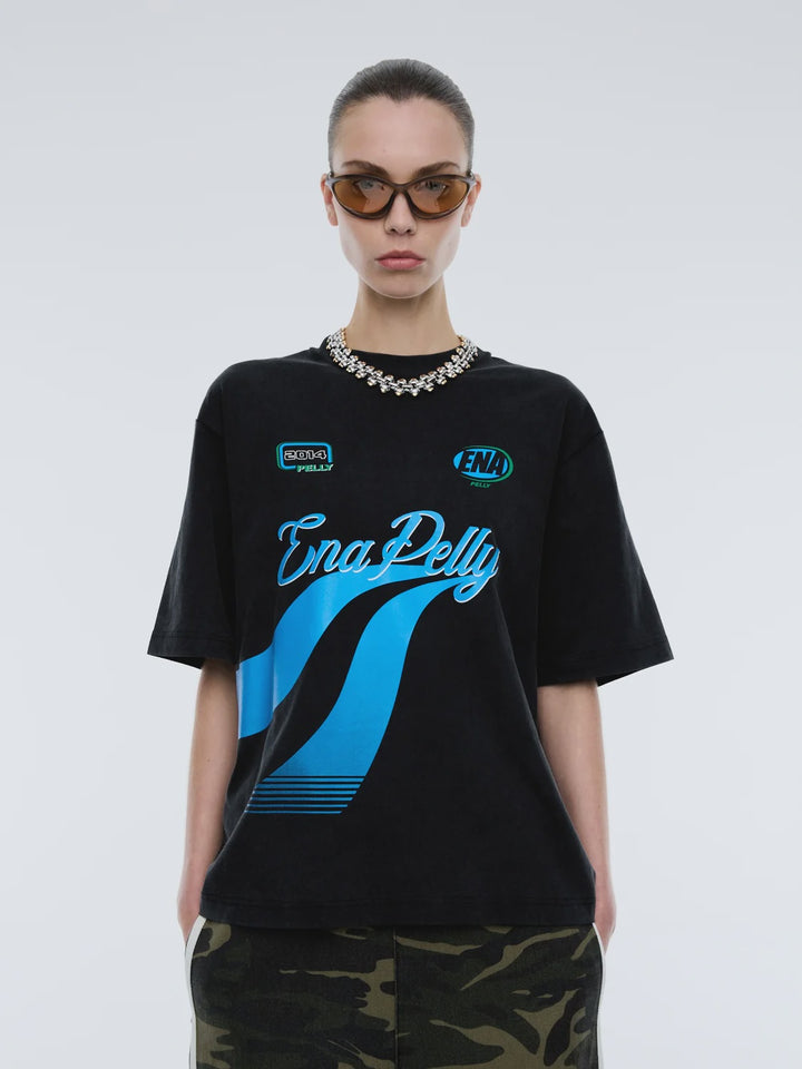 Ena Pelly EP Highway 14 Tee - Washed Black
