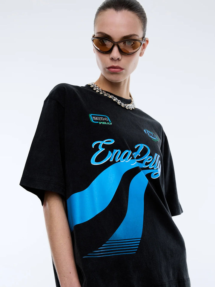 Ena Pelly EP Highway 14 Tee - Washed Black