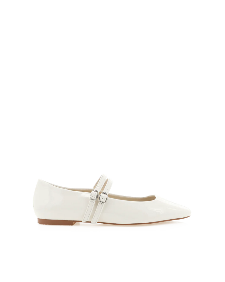 Billini Finnegan Ballet Flat - Bone Patent