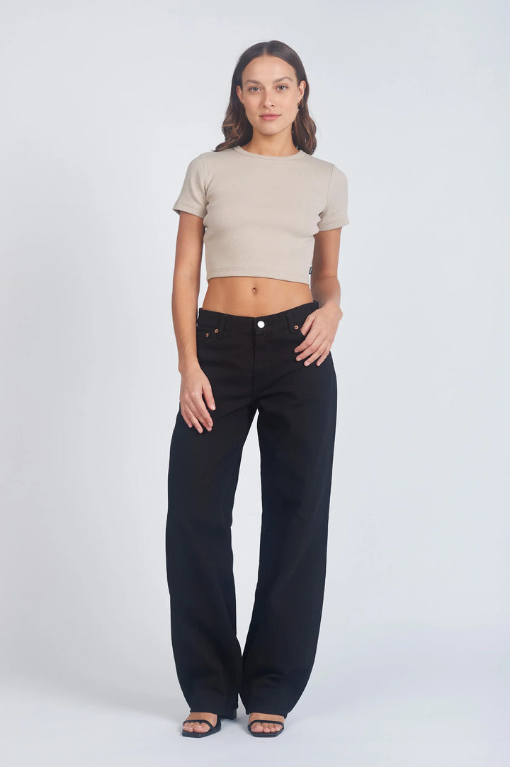Dr Denim Hill Low Rise Jean - Black