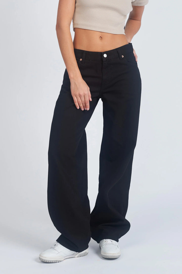 Dr Denim Hill Low Rise Jean - Black