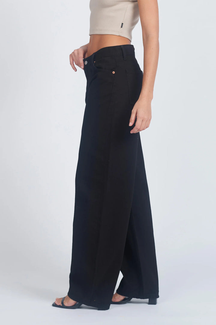 Dr Denim Hill Low Rise Jean - Black