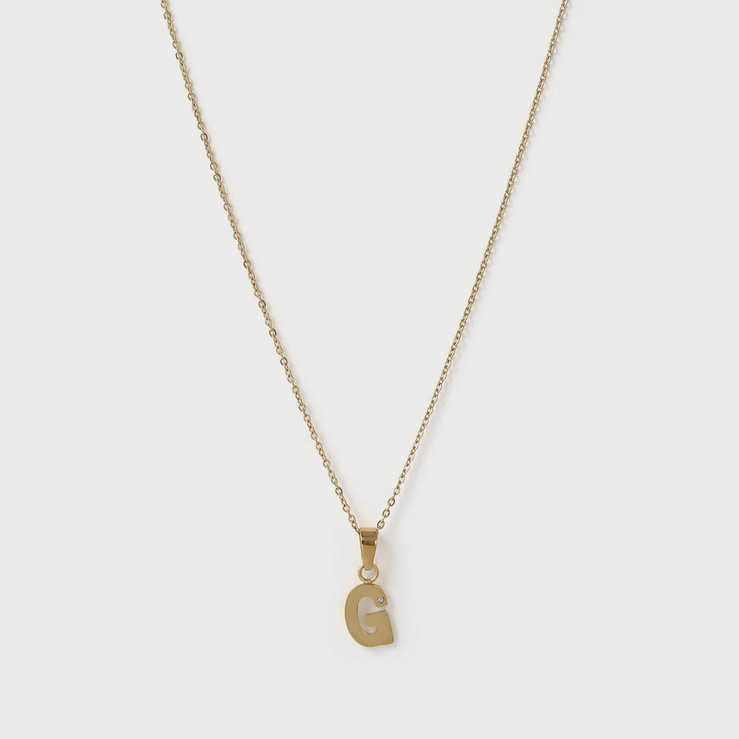 Arms Of Eve G Initial Gold Charm Necklace