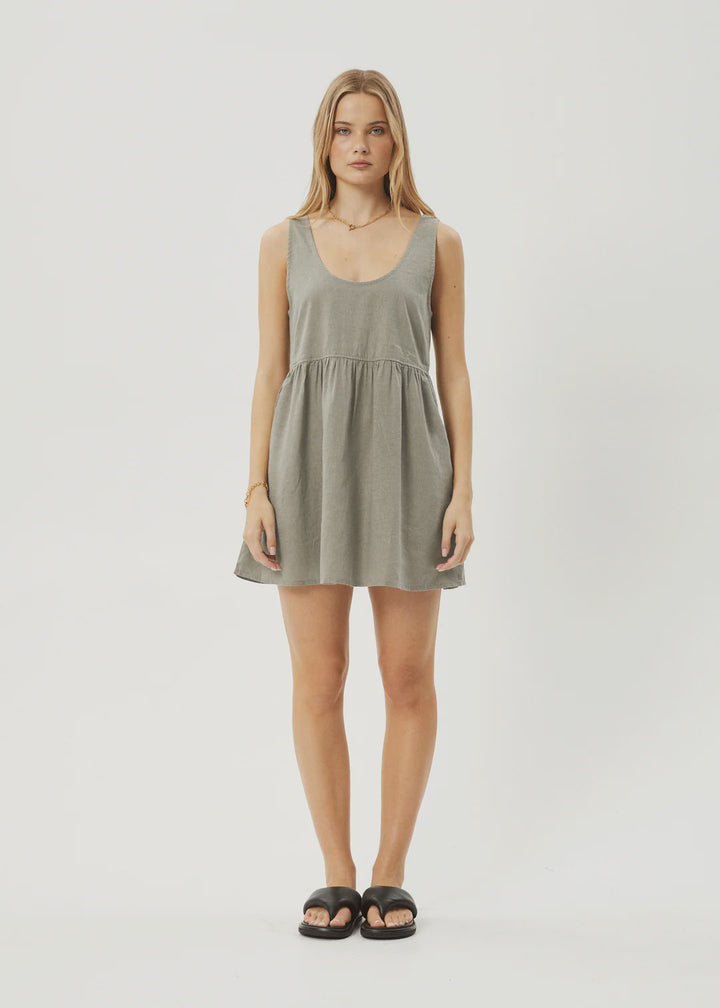 Afends Jesse Mini Dress-Olive