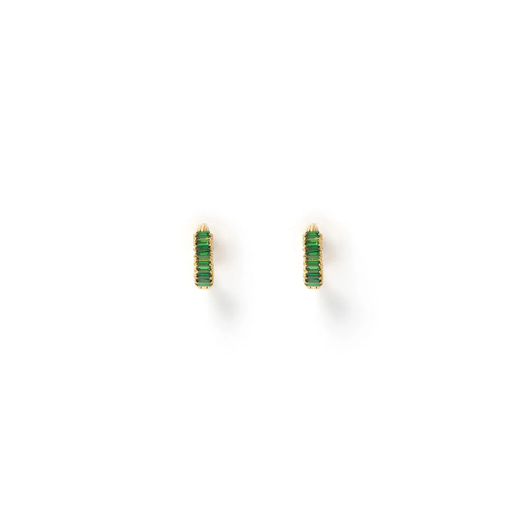 Arms Of Eve Khloe Gold Earrings - Emerald