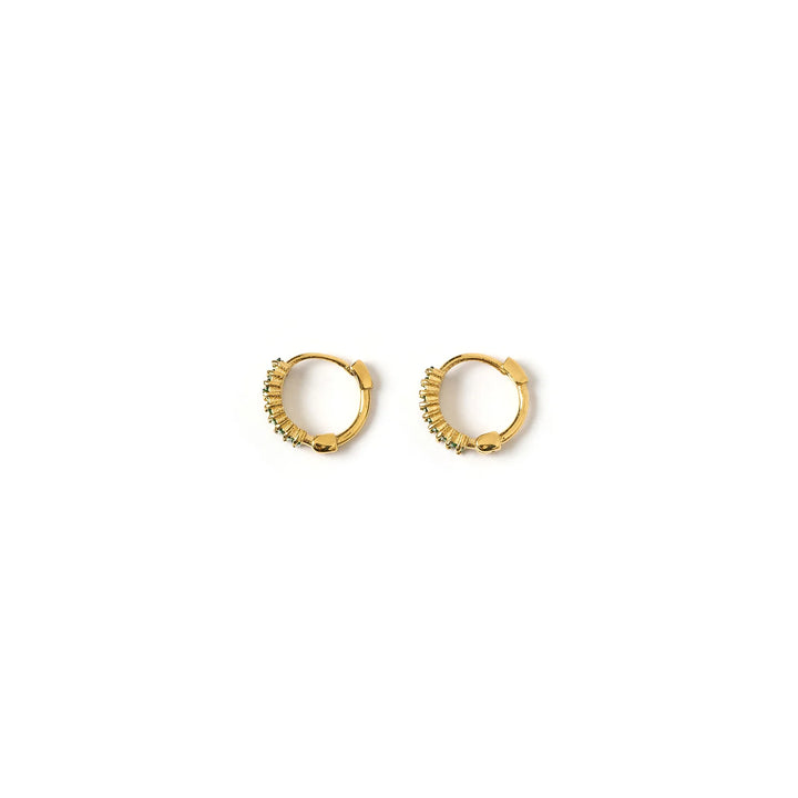 Arms Of Eve Khloe Gold Earrings - Emerald