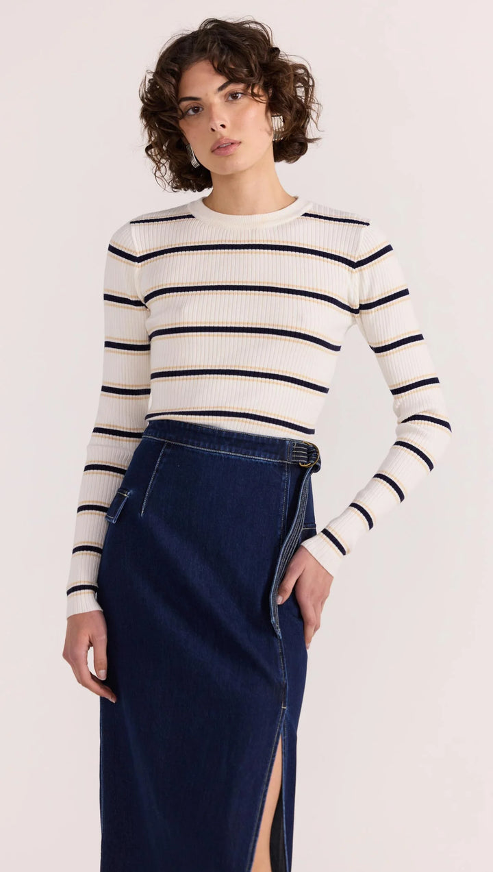 Staple The Label Lennox Denim Midi Skirt - Indigo