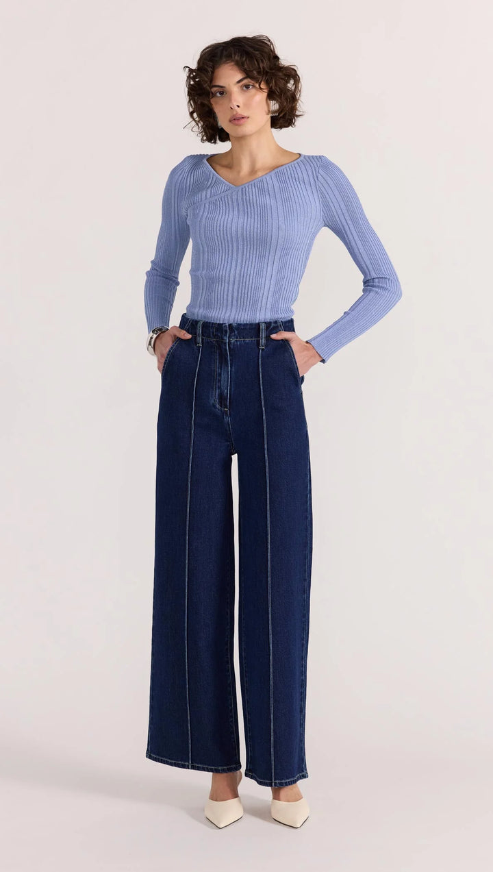 Staple The Label Lennox High Waist Jeans - Indigo