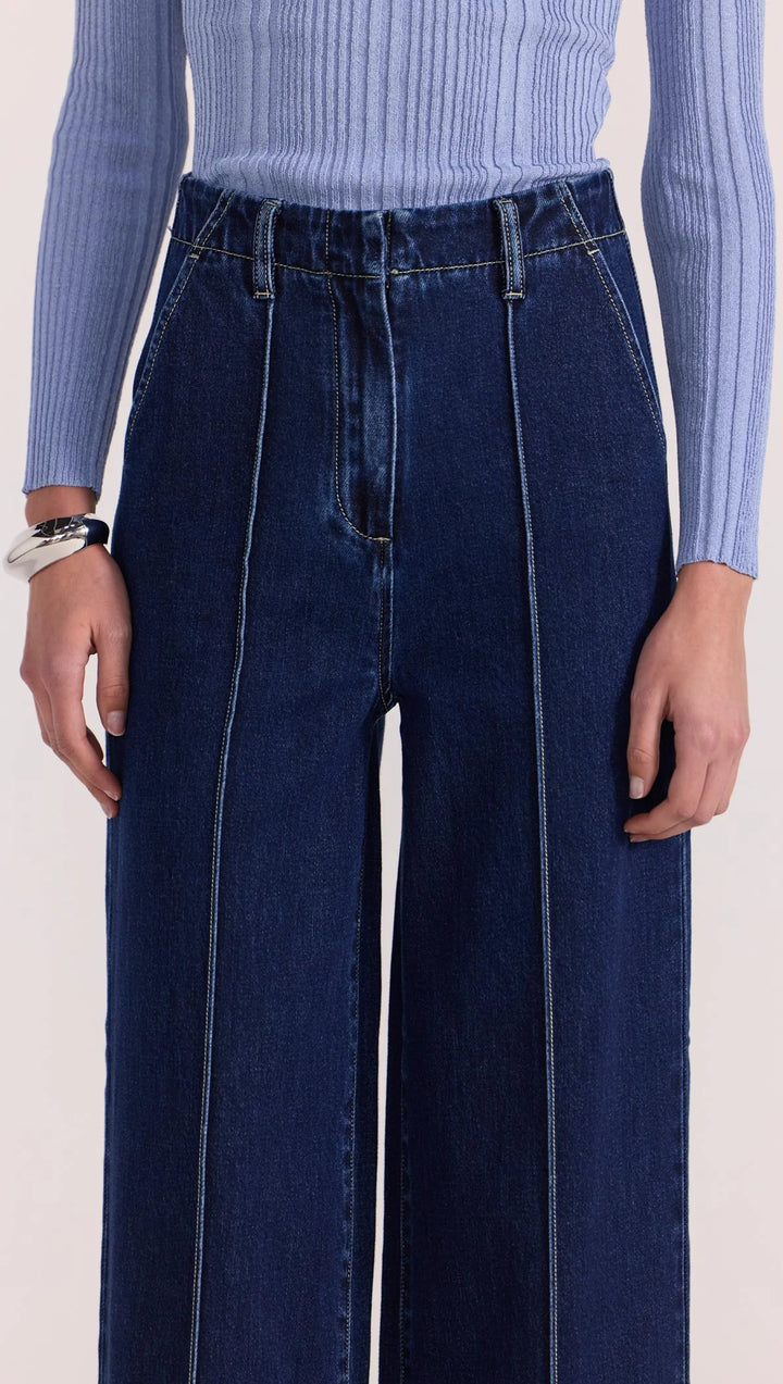 Staple The Label Lennox High Waist Jeans - Indigo
