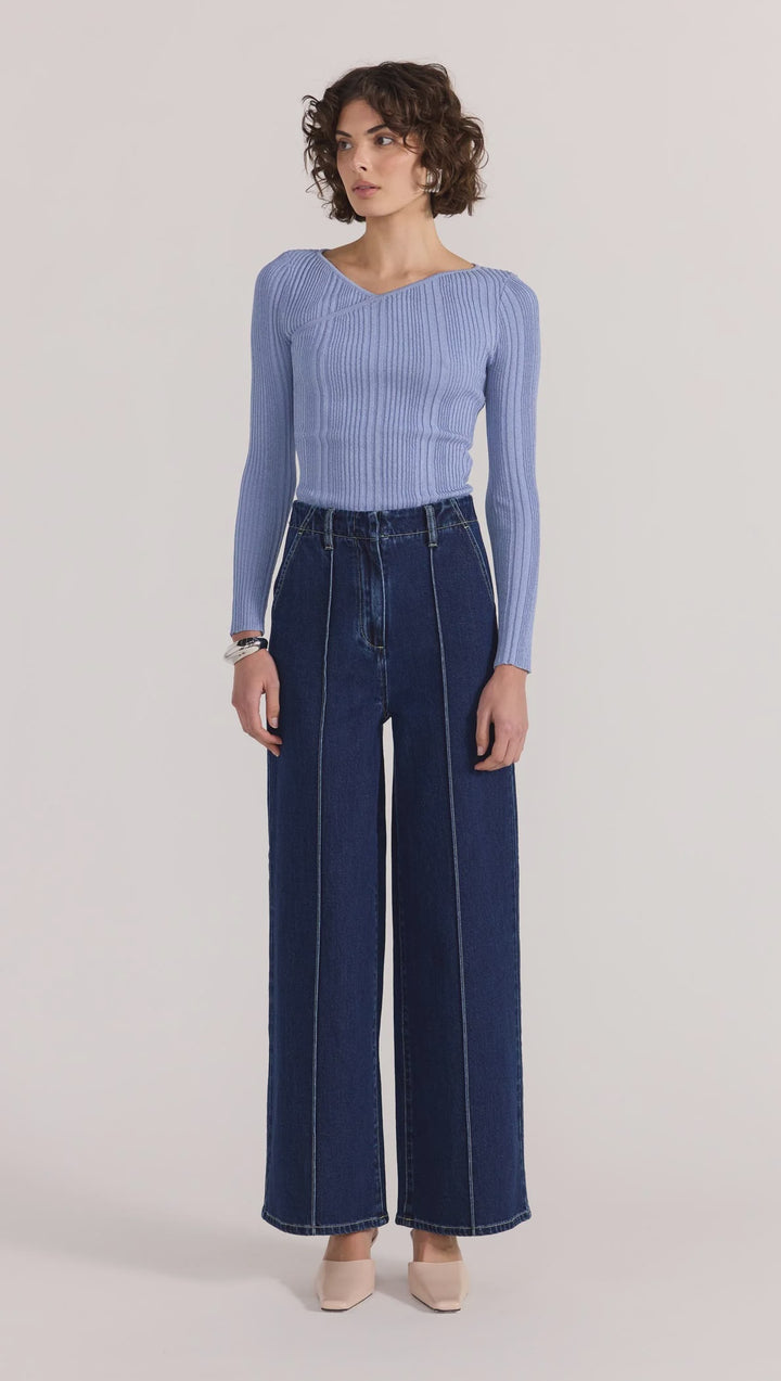 Staple The Label Lennox High Waist Jeans - Indigo