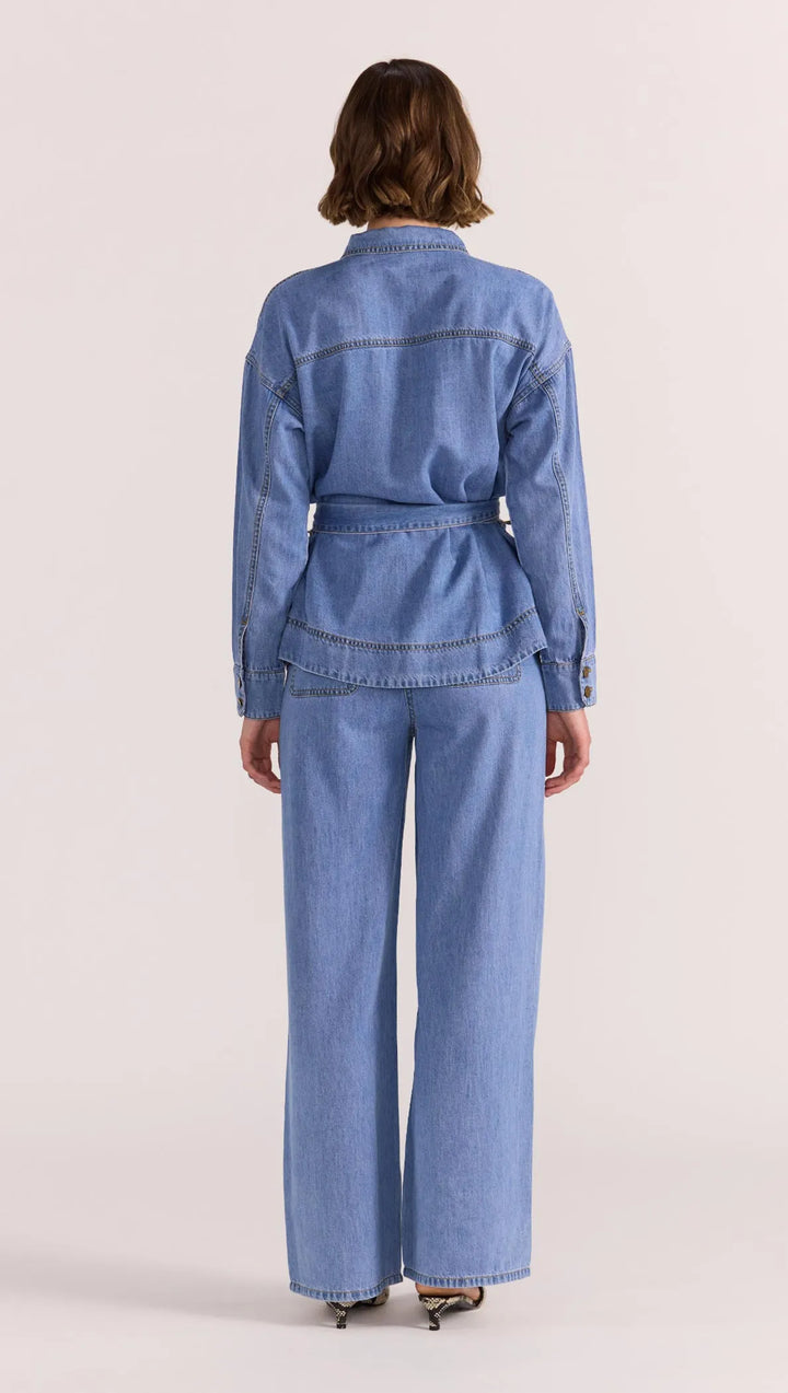 Staple The Label Lyla Shacket - Vintage/Blue