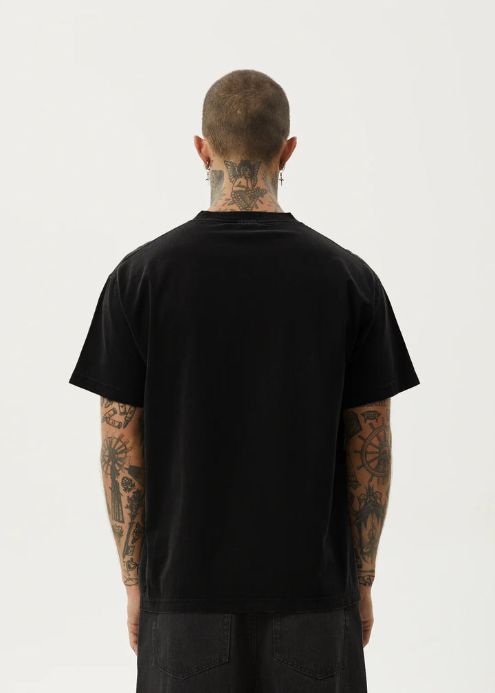 Afends Genesis Recycled Heavy Boxy Tee-Black