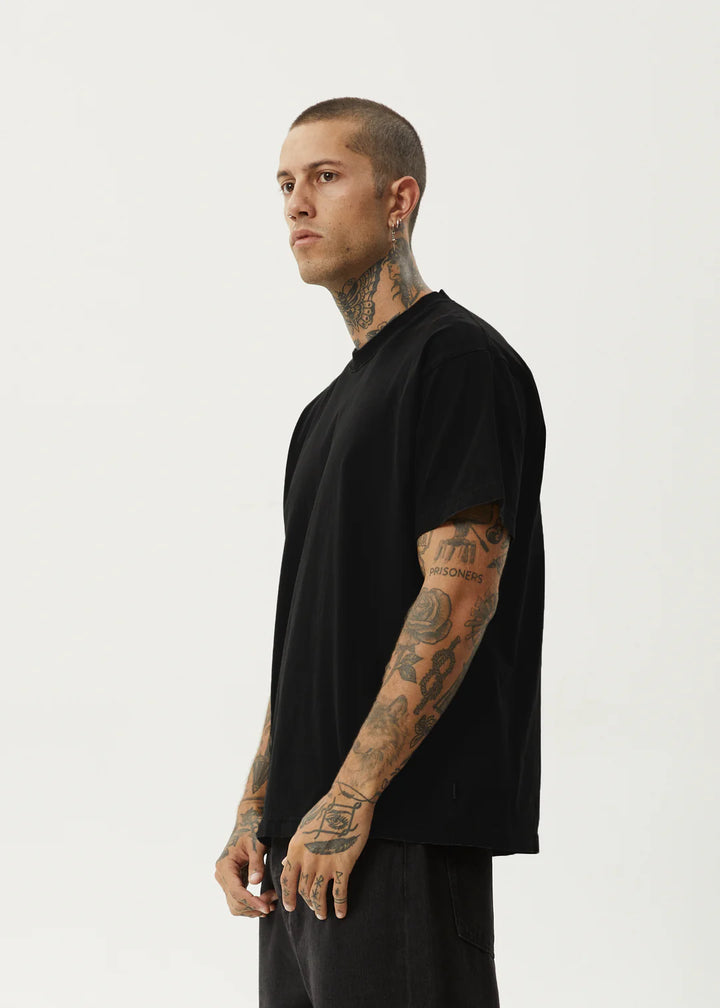 Afends Genesis Recycled Heavy Boxy Tee-Black