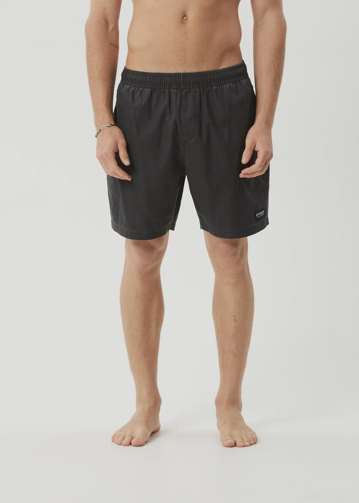 Afends Dopamine Swim Short 18"-Black Acid Wash