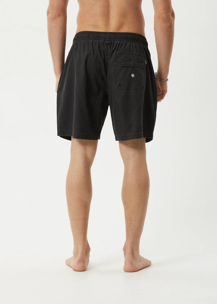 Afends Dopamine Swim Short 18"-Black Acid Wash