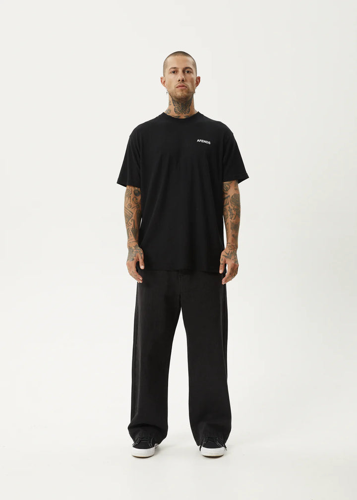 Afends Staple Hemp Boxy Fit Tee - Black