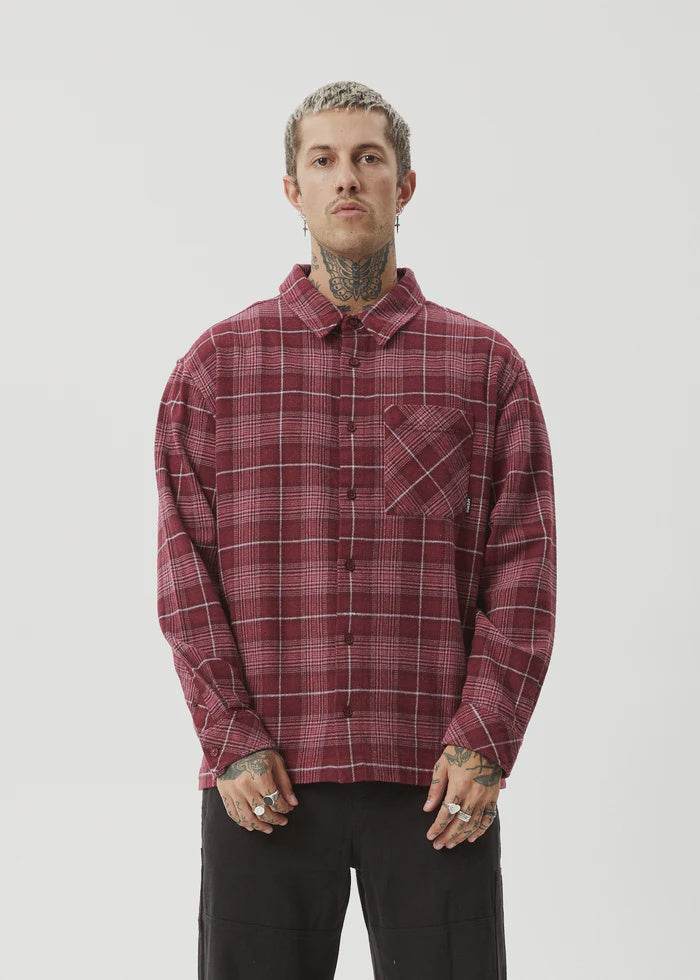 Afends Questions Recycled Flannel Shirt-Port