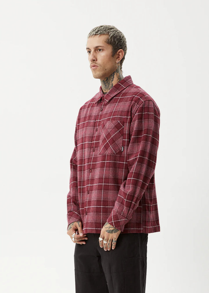 Afends Questions Recycled Flannel Shirt-Port