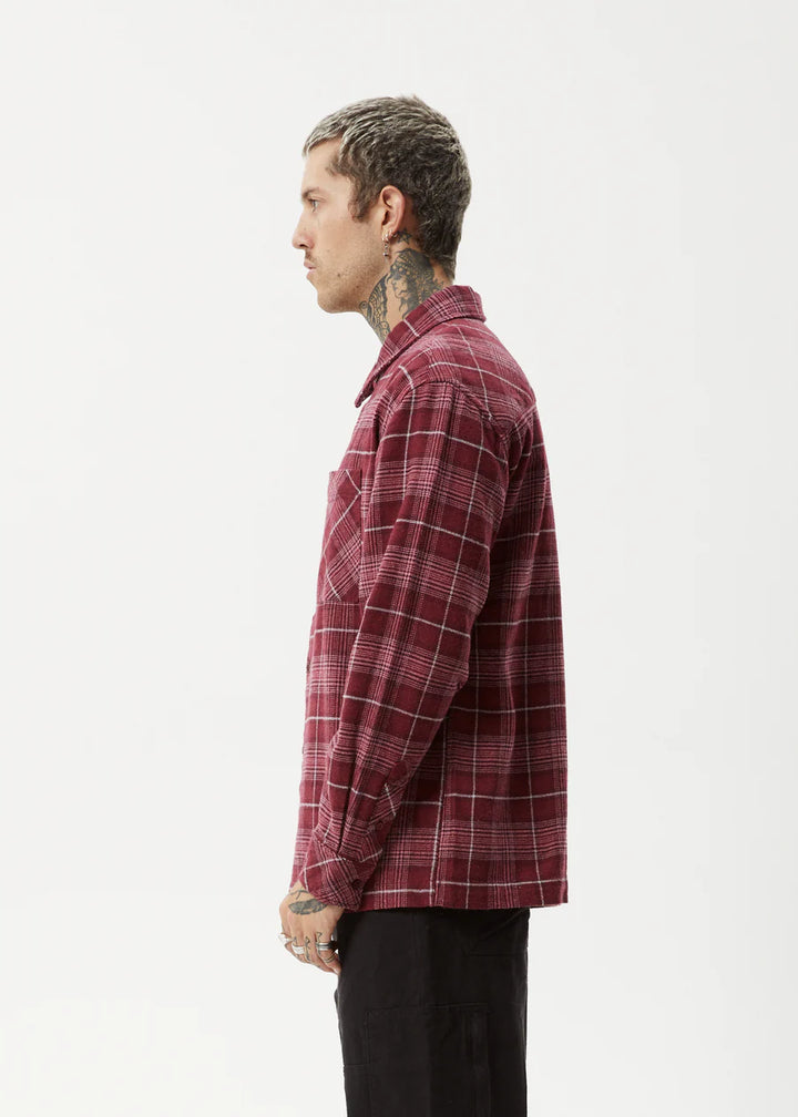Afends Questions Recycled Flannel Shirt-Port