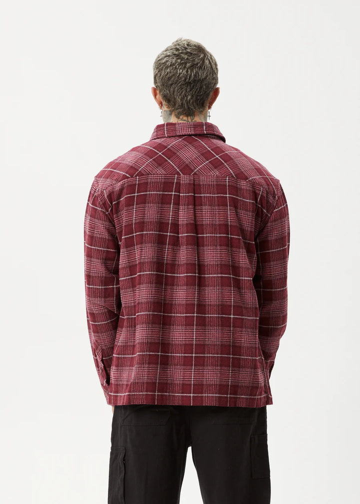 Afends Questions Recycled Flannel Shirt-Port