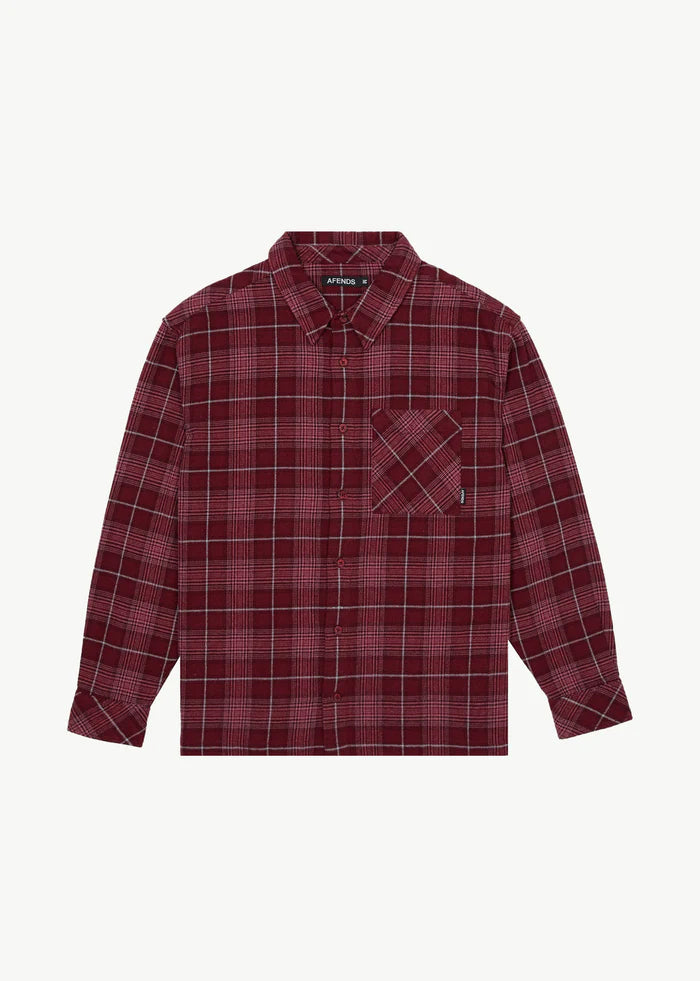 Afends Questions Recycled Flannel Shirt-Port