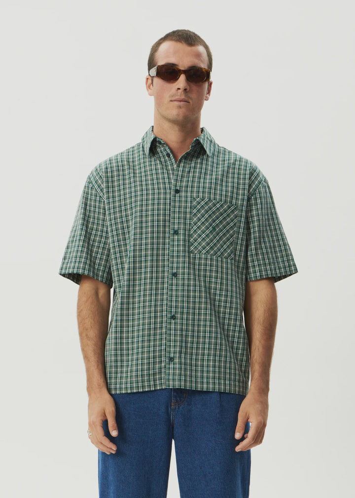 Afends Shipwreck Short Sleeve Shirt-Pine