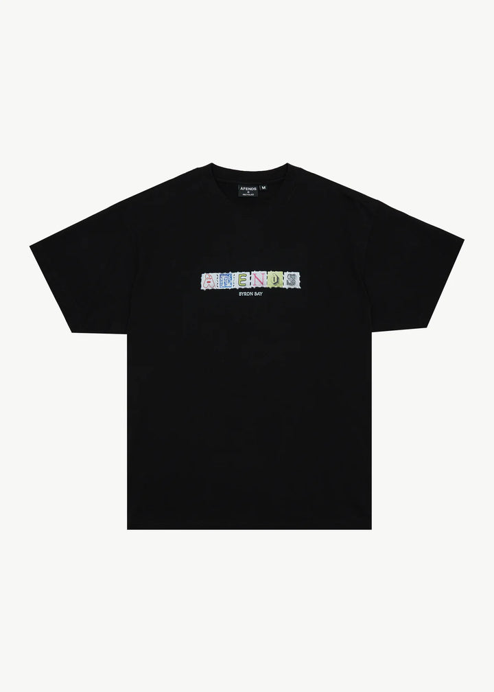 Afends Take A Trip Recycled Boxy Fit Tee - Black