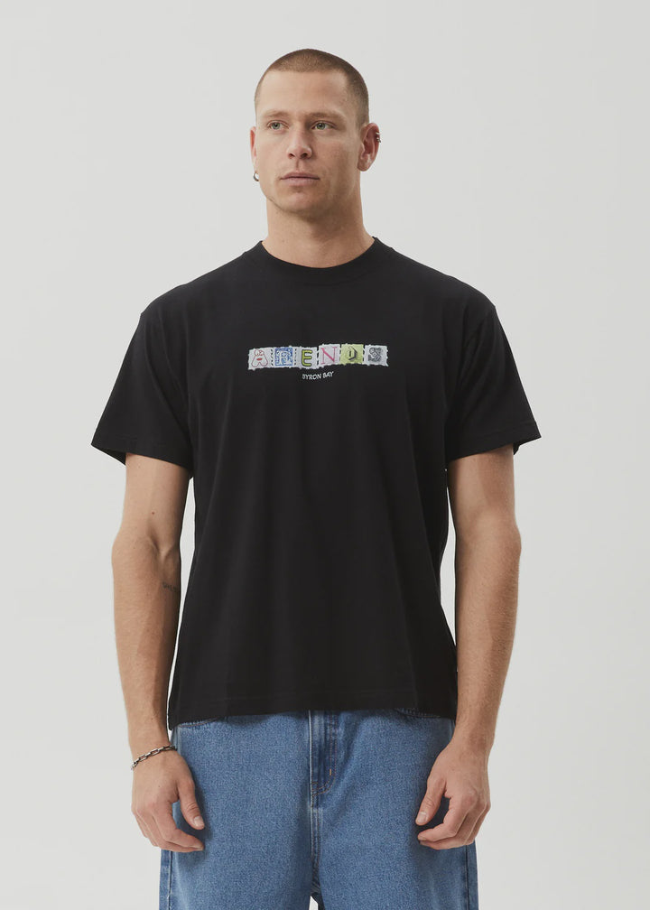 Afends Take A Trip Recycled Boxy Fit Tee - Black