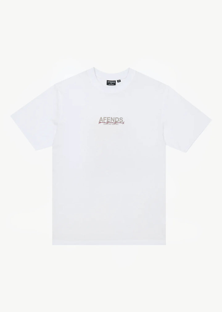Afends Wired Recycled Retro Fit Tee - White